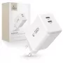 TECH-PROTECT NC45W-GAN Caricatore da rete 2 porte PD 45W bianco