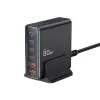 Tech-Protect DC80W-GAN caricabatterie GaN 80W USB-C 6-PORT nero