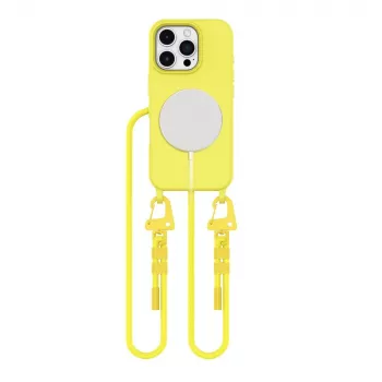 Tech-Protect Magnecklace MagSafe cover per Apple iPhone 16 Pro giallo