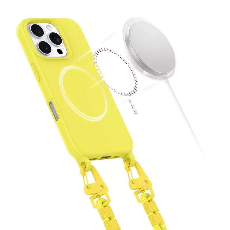 Tech-Protect Magnecklace MagSafe cover per Apple iPhone 16 Pro giallo