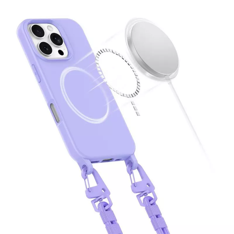 Tech-Protect Magnecklace MagSafe cover per iPhone 16 Pro Max lavanda