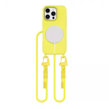 Tech-Protect Magnecklace MagSafe cover per iPhone 16 Pro Max, giallo