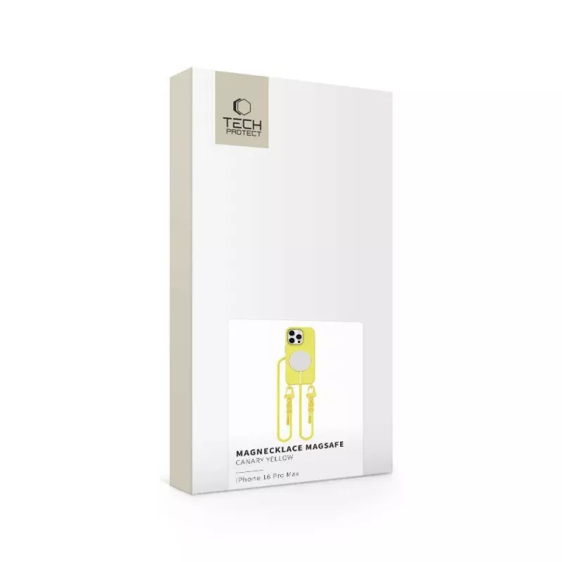 Tech-Protect Magnecklace MagSafe cover per iPhone 16 Pro Max, giallo
