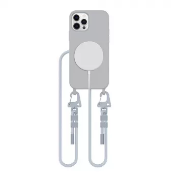 Tech-Protect Magnecklace MagSafe cover per iPhone 12 / 12 Pro - grigio