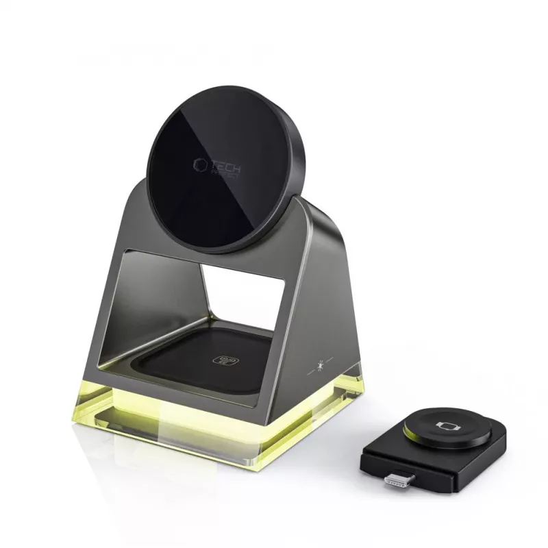 Tech-Protect QI15W-A43 stazione di ricarica wireless MagSafe 3IN1 nera