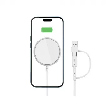Tech-Protect QI15W-A44 caricabatterie wireless MagSafe bianco