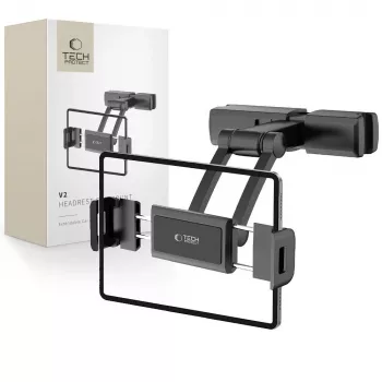 TECH-PROTECT V2 supporto auto per tablet con poggiatesta estensibile nero