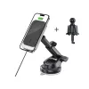 TECH-PROTECT MM15W-V9 supporto magnetico MagSafe per cruscotto e bocchetta d'aria, caricabatterie wireless 15W, nero