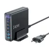 TECH-PROTECT DC240W-GAN caricabatterie da tavolo 6 porte PD 240W / QC3.0 nero