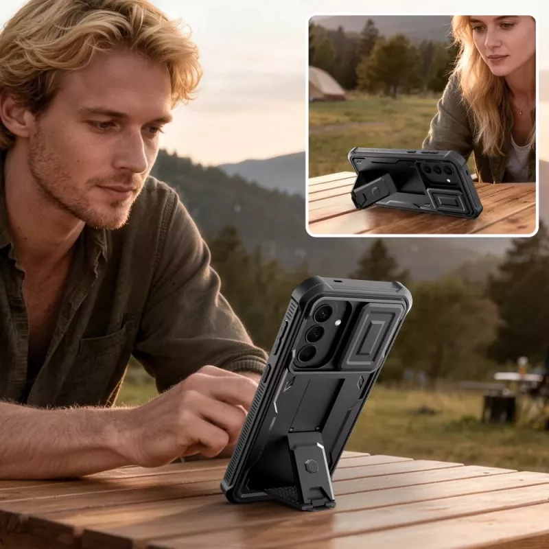 TECH-PROTECT KEVLAR CAM+ 2-SET Galaxy A57 5G Nero Custodia Protettiva