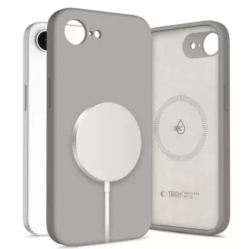 Tech-Protect Silicone Custodia MagSafe per Apple iPhone 16E / 17E, Grigio Pietra