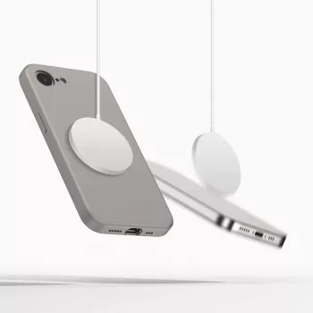 Tech-Protect Silicone Custodia MagSafe per Apple iPhone 16E / 17E, Grigio Pietra
