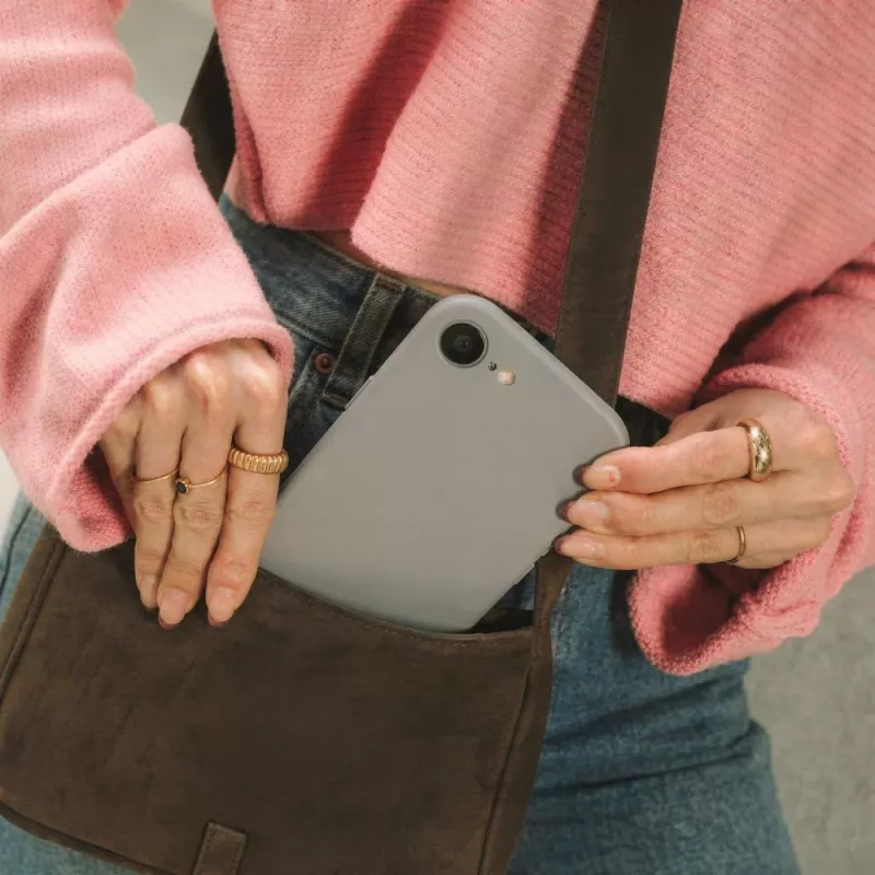 Tech-Protect Silicone Custodia MagSafe per Apple iPhone 16E / 17E, Grigio Pietra