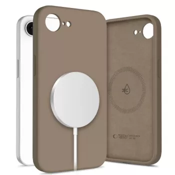 Tech-Protect Silicone Custodia MagSafe per Apple iPhone 16E / 17E - Marrone Cioccolato