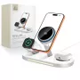 TECH-PROTECT A51 ARCTICBOOST Ricarica Wireless Magnetica MagSafe 3 in 1 25W Qi2.2 Bianco