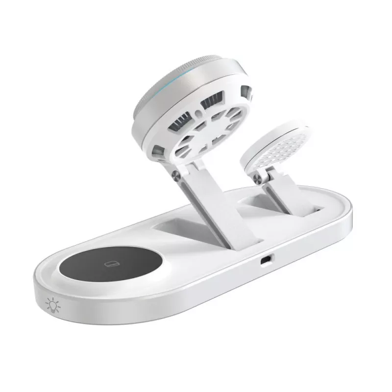 TECH-PROTECT A51 ARCTICBOOST Ricarica Wireless Magnetica MagSafe 3 in 1 25W Qi2.2 Bianco