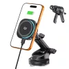 TECH-PROTECT V20 ARCTICBOOST Supporto Auto Magnetico MagSafe per Cruscotto e Bocchetta con Ricarica Wireless 25W Qi2.2 Nero
