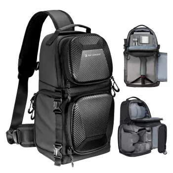 K&F Concept Sling Camera Bag 10L Crossbody DSLR Camera Bag nero KF13.176
