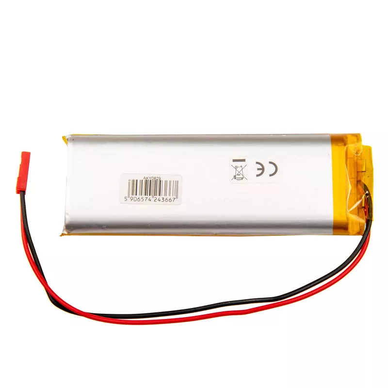 Akyga AKY0829 LP123497 batteria Li-Po 3.7V 4500mAh con PCM JST 2.54 2-Pin 150mm