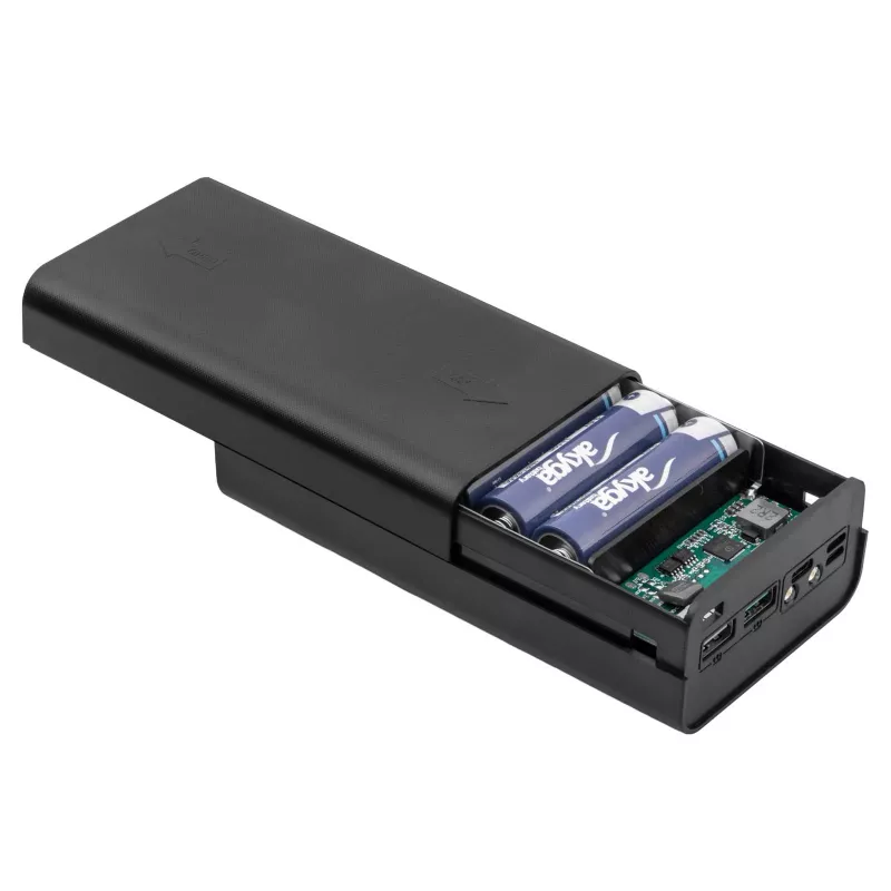 Akyga AK-BC-05 Case per power bank 37000 mAh, 12x 18650, 22,5W, Qi, USB-C, 2x USB-A, Lightning