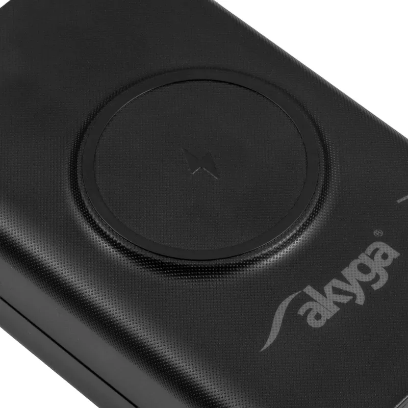 Akyga AK-BC-05 Case per power bank 37000 mAh, 12x 18650, 22,5W, Qi, USB-C, 2x USB-A, Lightning