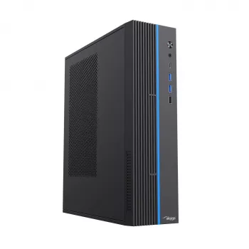 Akyga AK-302-01BL case per PC SFF, Micro-ATX / Mini-ITX, USB-C + 2x USB 3.0 + USB 2.0, senza alimentatore, nero