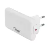 Akyga AK-CH-31 caricabatterie USB GaN piatto 65 W, USB-C PD + USB-A, bianco