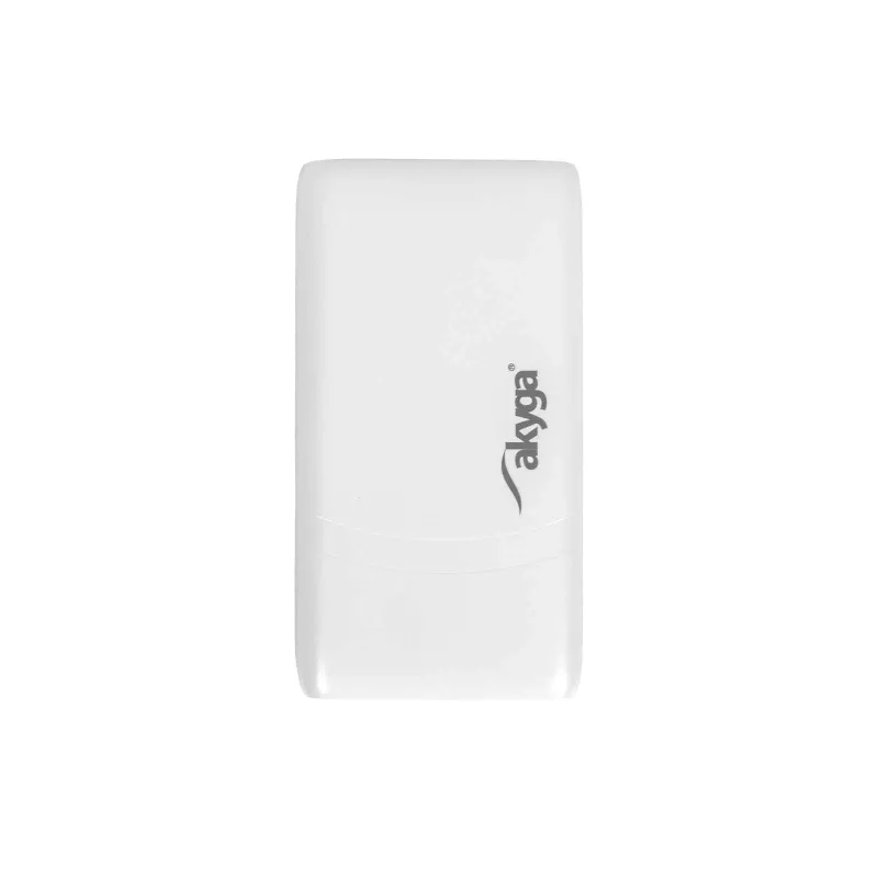 Akyga AK-CH-31 caricabatterie USB GaN piatto 65 W, USB-C PD + USB-A, bianco