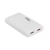 Akyga AK-CH-32 caricabatterie USB-C GaN piatto 65 W, 2 x USB-C PD, bianco