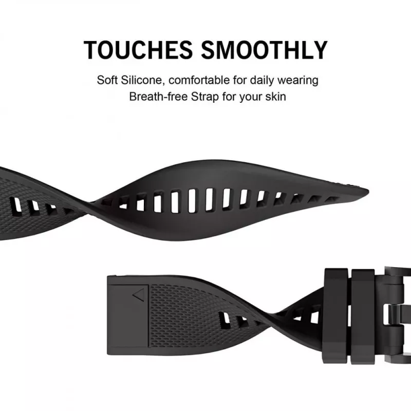 TECH-PROTECT SMOOTH GARMIN FENIX 5 / 6 / 6 PRO / 7 nero