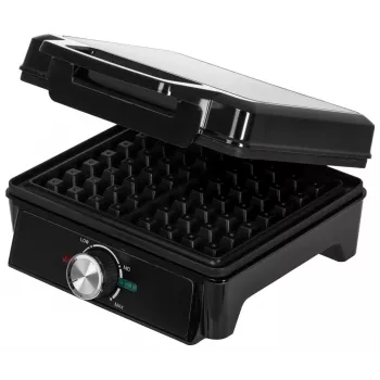 Adler AD 3088 macchina per waffle per 2 waffle grandi, 1600 W (max. 2000 W), piastre antiaderenti, temperatura regolabile, nero (AD 3088)
