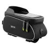 Vayox VA0450 borsa da telaio per bici con due tasche e vano per smartphone, nero