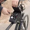 Vayox VA0450 borsa da telaio per bici con due tasche e vano per smartphone, nero