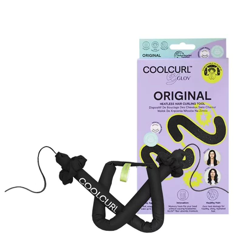 GLOV Cool Curl Heatless Hair Curler Set nero