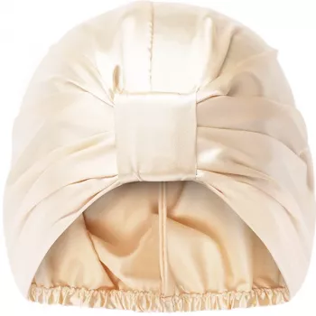 GLOV Satin Hair Bonnet per capelli ricci e acconciati - anti-crespo, champagne