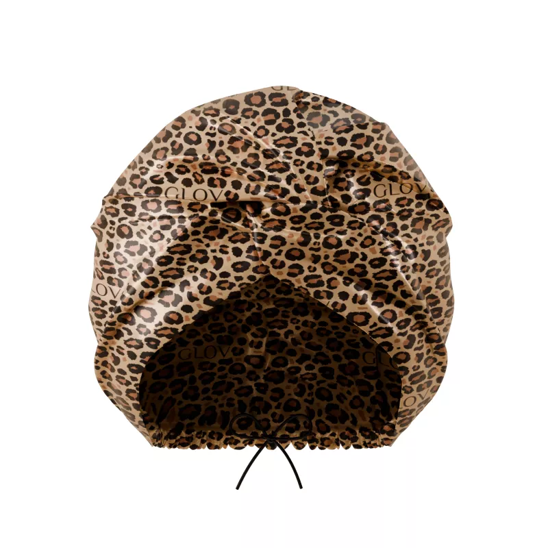 GLOV cuffia da notte in satin a doppio strato fantasia leopardo
