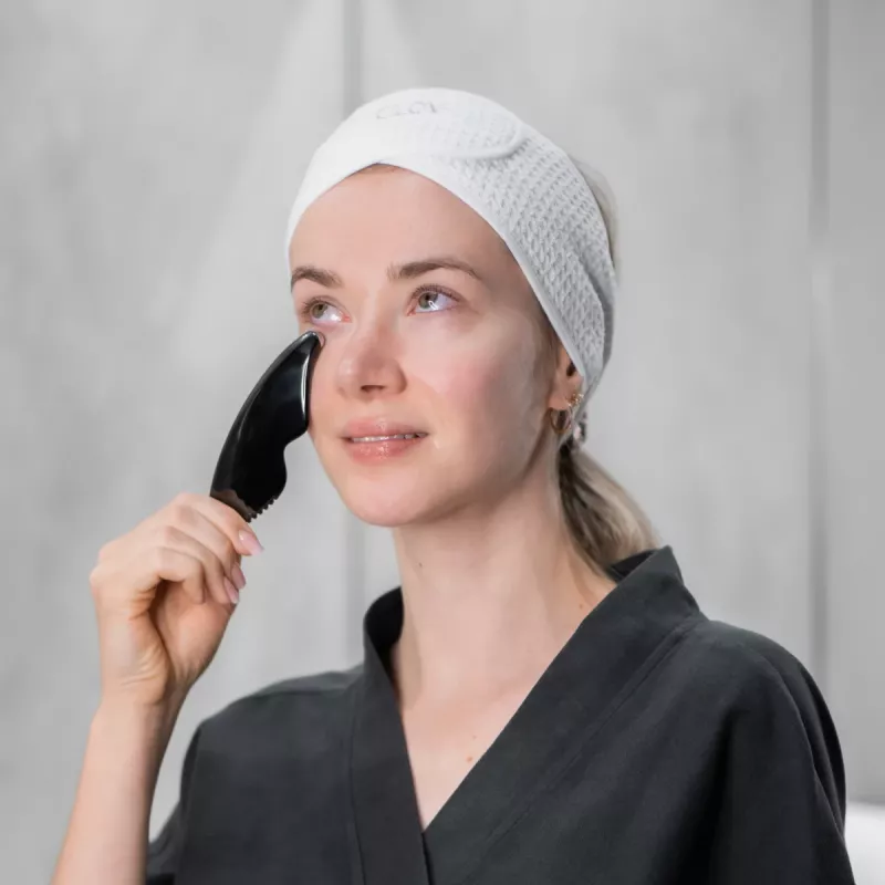 GLOV_SET Face Architecture Modern massaggiatore Gua Sha + guanto struccante e detergente