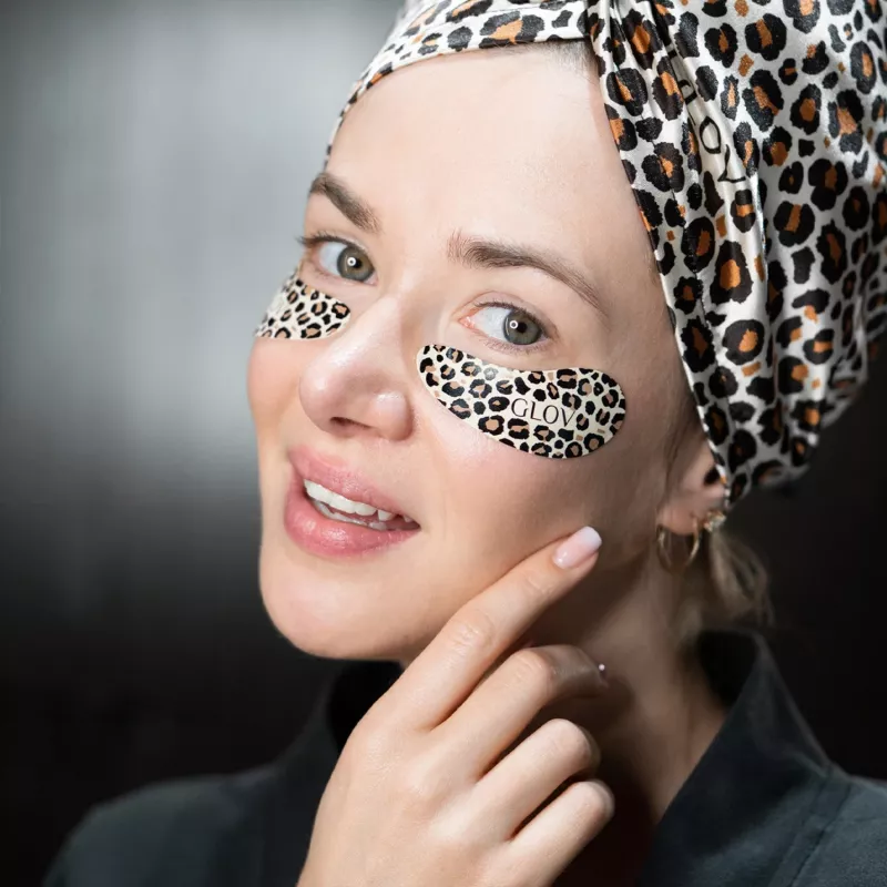 GLOV The Lazy Luxe Duo set con eye pad in silicone riutilizzabili e cuffia da notte in satin