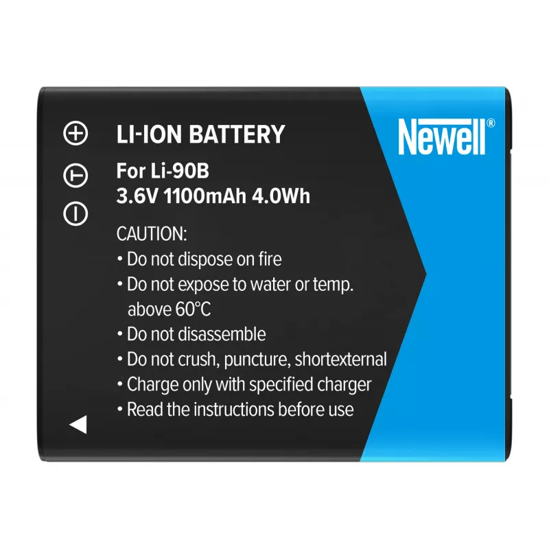 Newell batteria ricaricabile sostitutiva LI-90B per Olympus