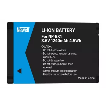 Newell batteria ricaricabile sostitutiva per Sony NP-BX1, 1000mAh, Li-Ion, nero