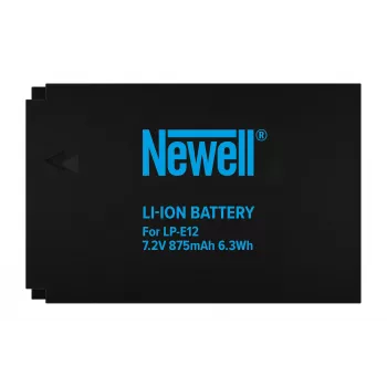 Newell batteria ricaricabile sostitutiva per Canon LP-E12, 875mAh, 7,2V Li-Ion