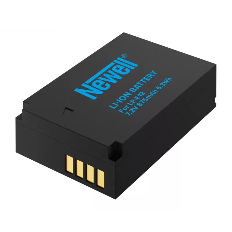 Newell batteria ricaricabile sostitutiva per Canon LP-E12, 875mAh, 7,2V Li-Ion