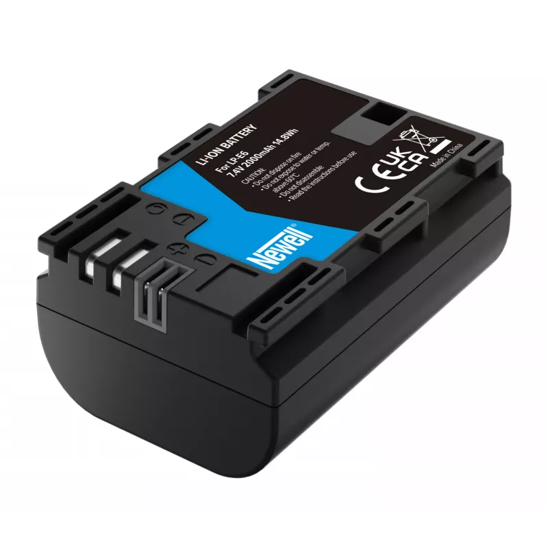 Newell batteria ricaricabile sostitutiva per Canon LP-E6, 2000mAh, 7,4V Li-Ion