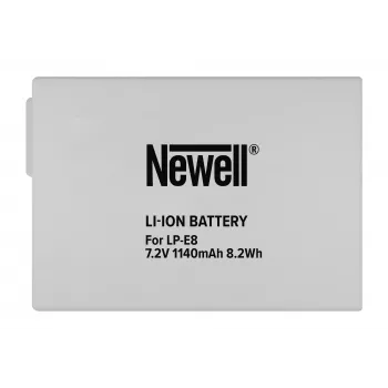 Newell batteria ricaricabile sostitutiva per Canon LP-E8 (1120mAh, 7,4V, Li-Ion)