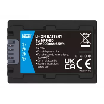 Newell batteria ricaricabile sostitutiva per Sony NP-FH50 (1000mAh, 7,2V, Li-Ion)