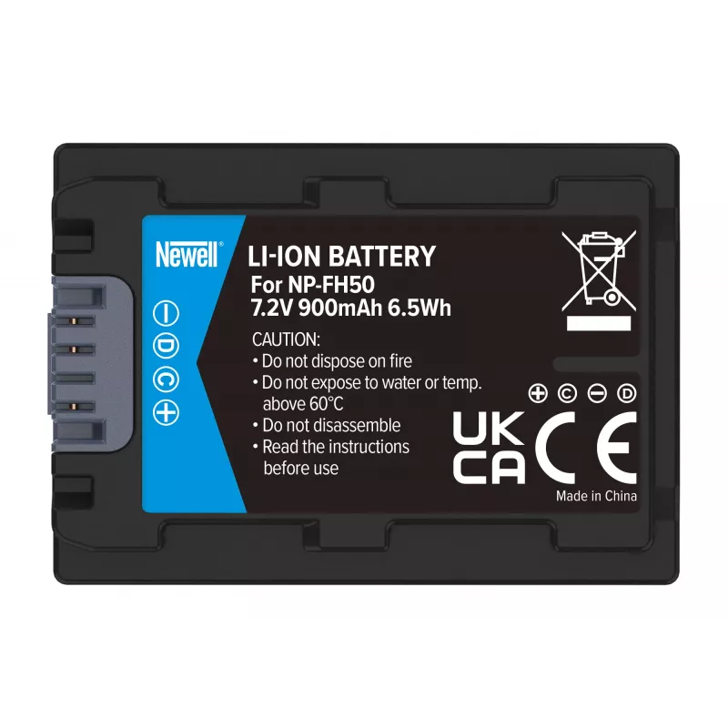 Newell batteria ricaricabile sostitutiva per Sony NP-FH50 (1000mAh, 7,2V, Li-Ion)