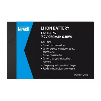 Newell batteria ricaricabile sostitutiva per Canon LP-E17, 1040mAh, 7,2V Li-Ion