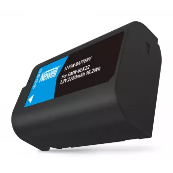 Newell batteria ricaricabile sostitutiva DMW-BLK22 per fotocamere Panasonic Lumix, 2200mAh, 7,2V, Li-Ion, nero
