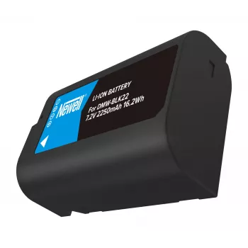 Newell batteria ricaricabile sostitutiva DMW-BLK22 per fotocamere Panasonic Lumix, 2200mAh, 7,2V, Li-Ion, nero