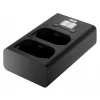 Newell caricabatterie USB-C a doppio canale DL-USB-C per batteria Panasonic DMW-BLK22 nero
